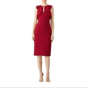 Shoshanna red midi sheath Darwin cocktail …